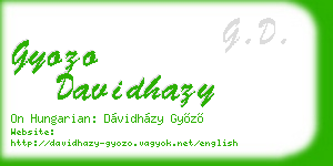 gyozo davidhazy business card
